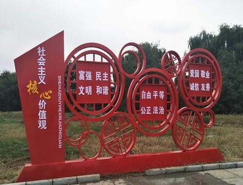 白城核心價值觀標牌加工